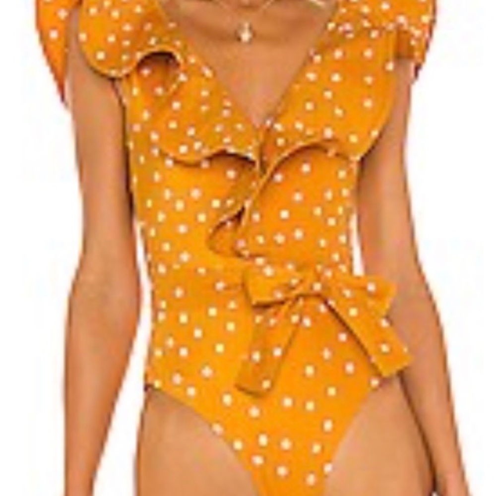 Johanna Ortiz Cenote Polka Dot Ruffle One-Piece